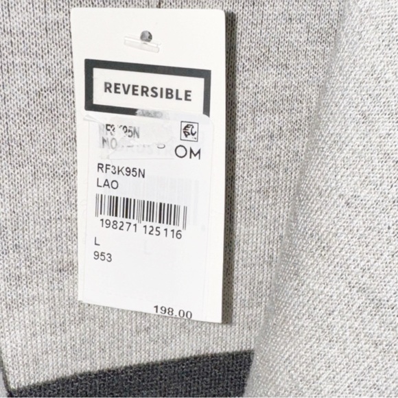 New! Splendid Sydney Cashblend Black/Gray Stripe Reversible Cardigan Sz Large - Picture 13 of 14